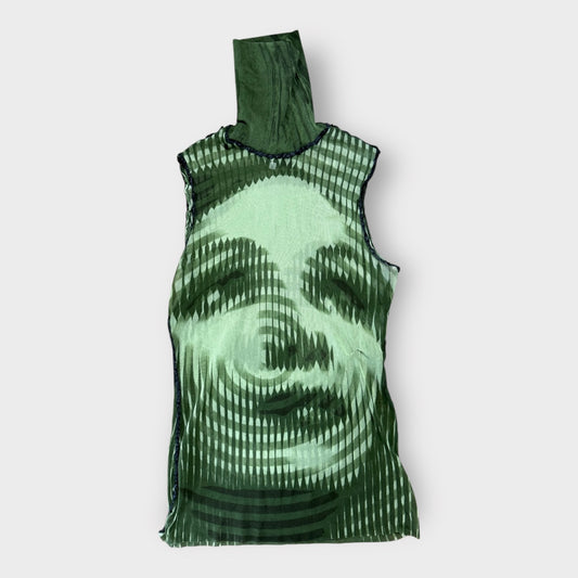 JEAN PAUL GAULTIER - Greta Garbo Face Illusion Tank