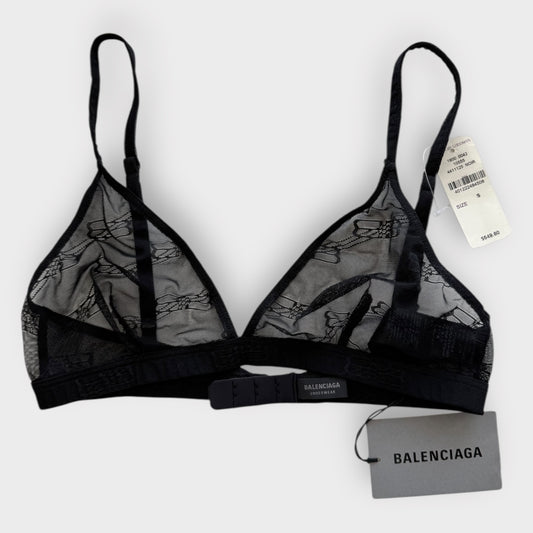BALENCIAGA - Monogram Tulle Bra