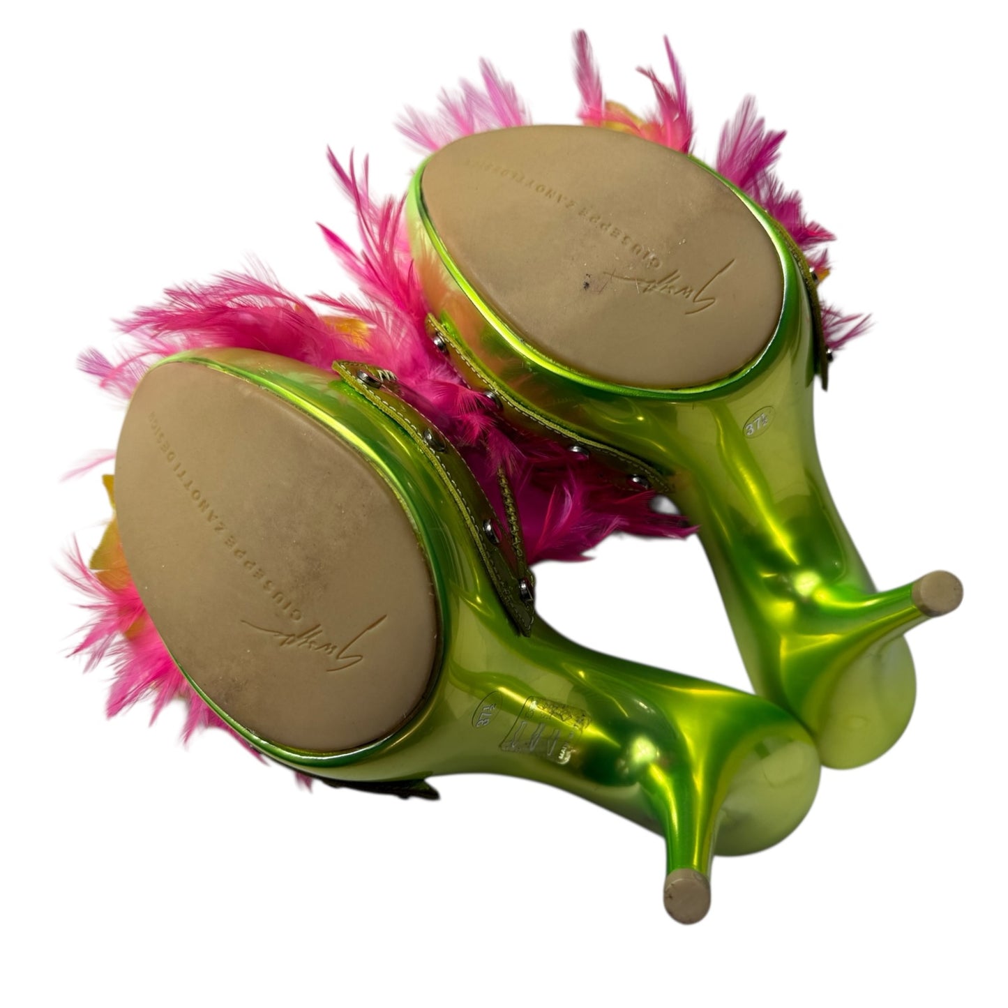 GIUSEPPE ZANOTTI - Y2K 2000s Metallic Flower Mule