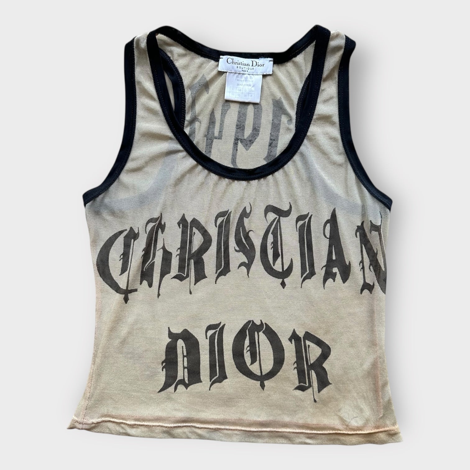 CHRISTIAN DIOR - 2002 Gothic Mesh Tank – A-Cay Studios