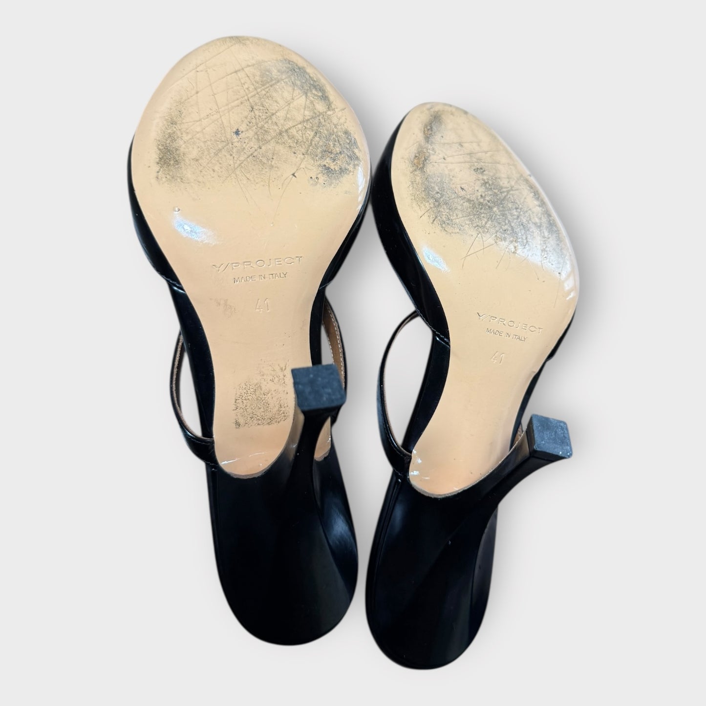 Y/PROJECT- Patent Leather "Stephanie" Mules
