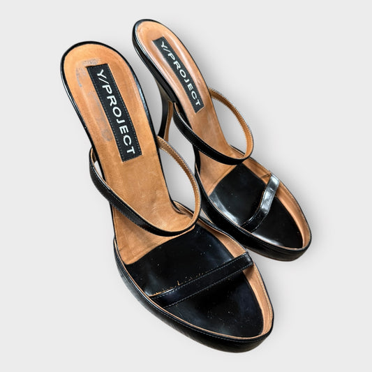Y/PROJECT- Patent Leather "Stephanie" Mules