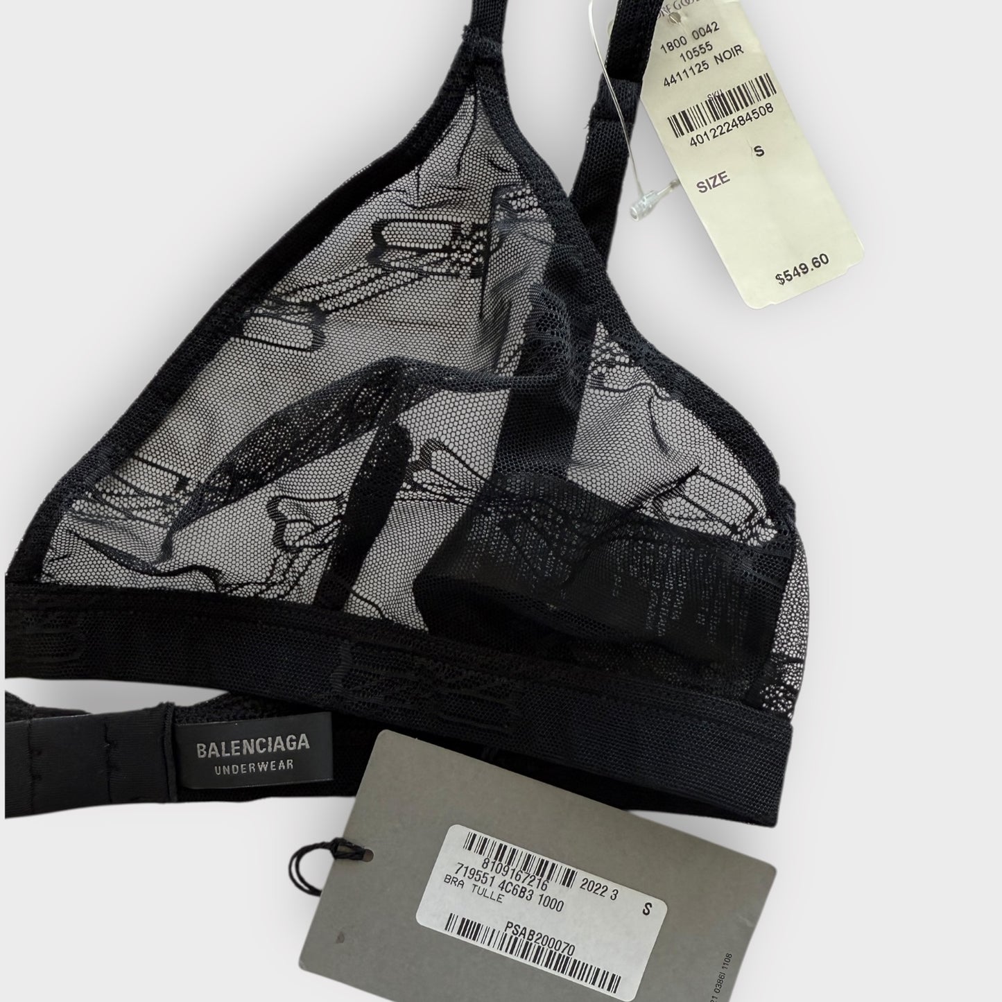 BALENCIAGA - Monogram Tulle Bra