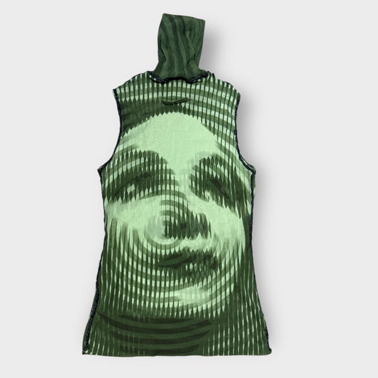 JEAN PAUL GAULTIER - Greta Garbo Face Illusion Tank