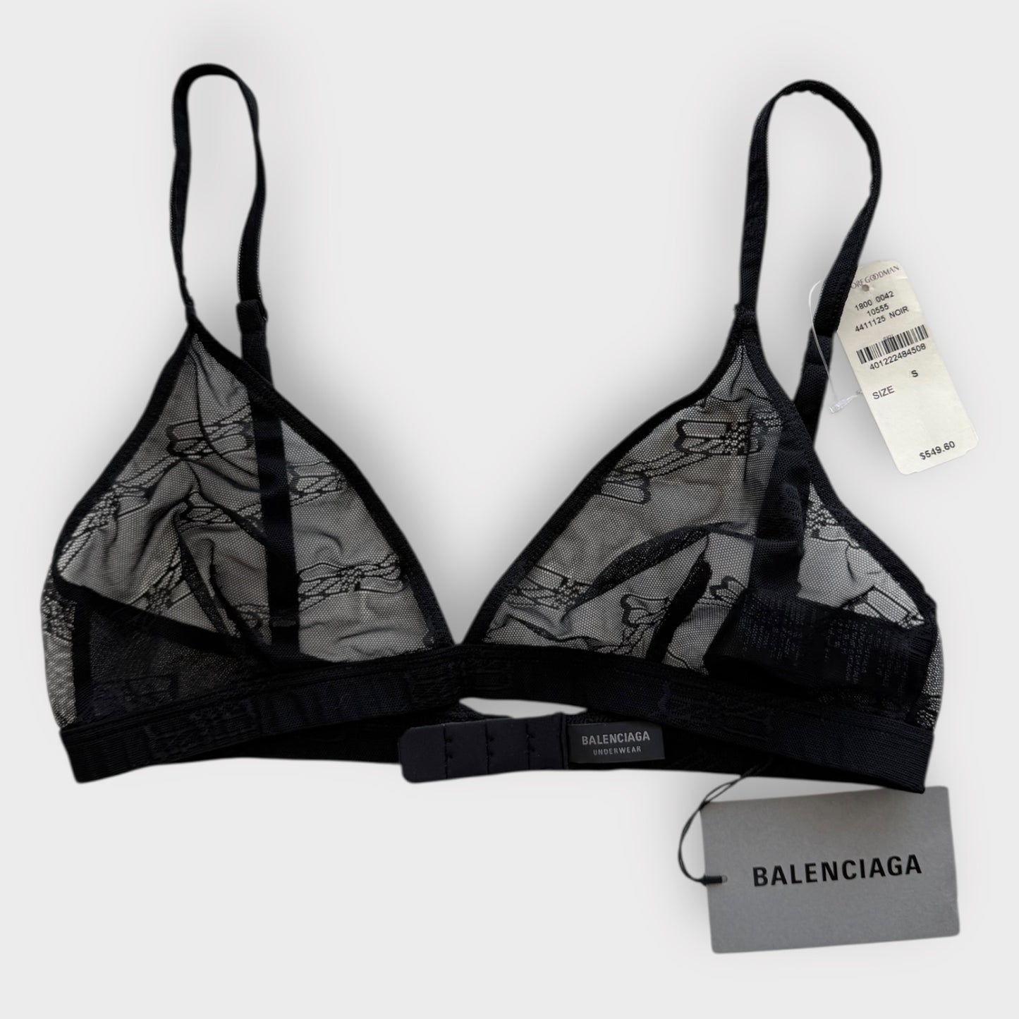 BALENCIAGA - Monogram Tulle Bra