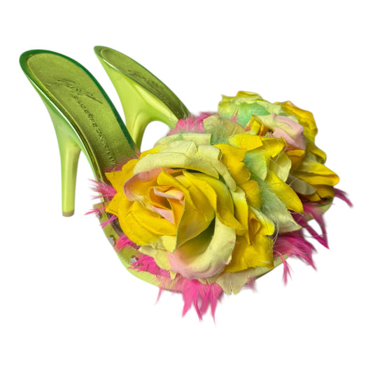GIUSEPPE ZANOTTI - Y2K 2000s Metallic Flower Mule