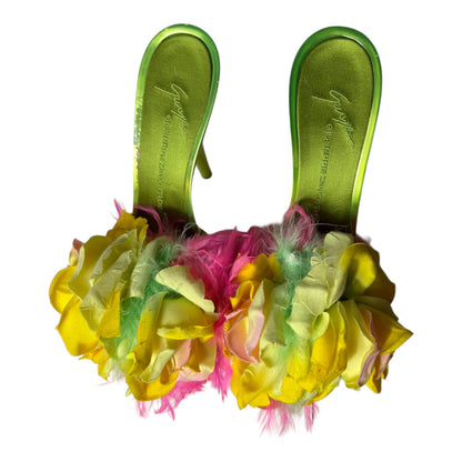 GIUSEPPE ZANOTTI - Y2K 2000s Metallic Flower Mule