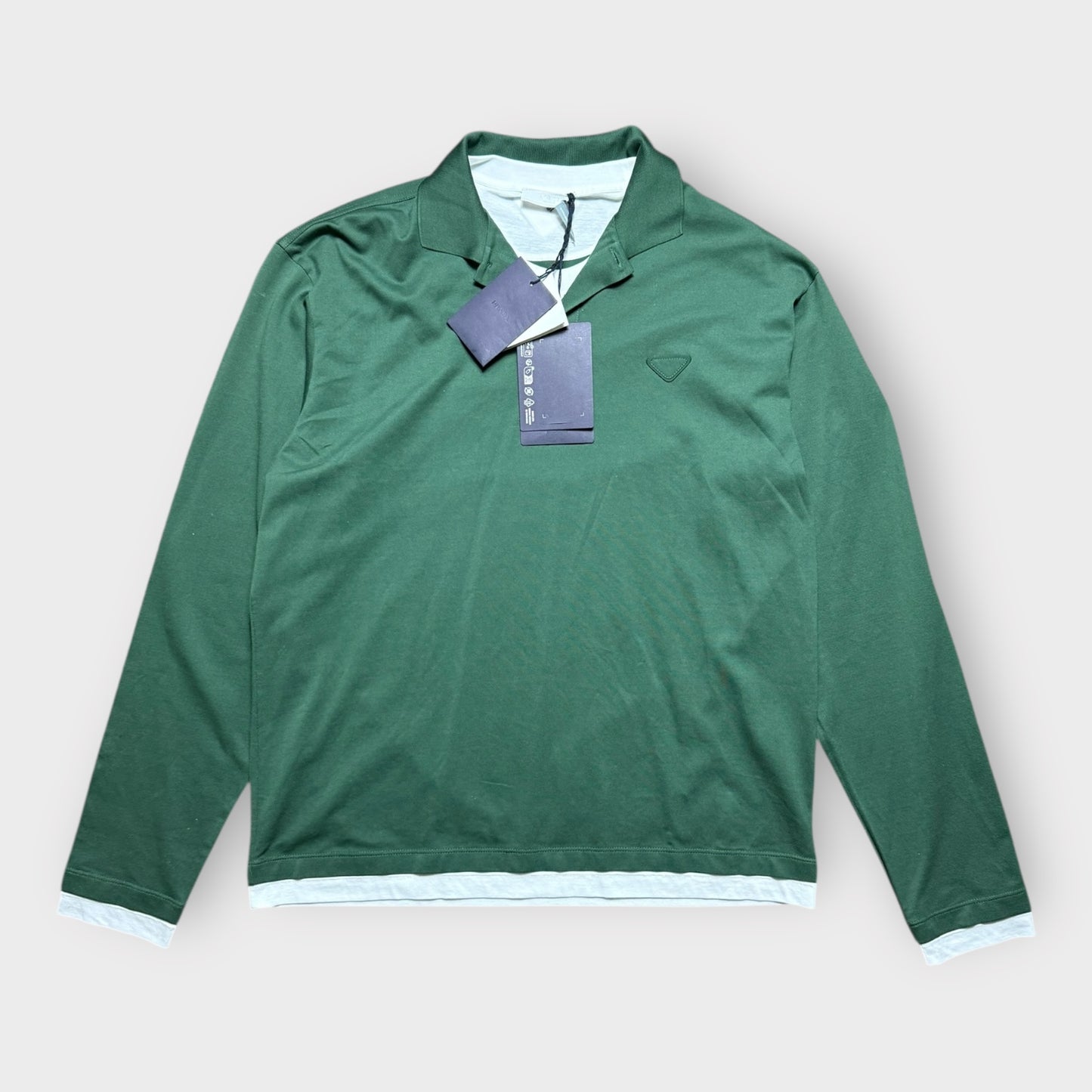 PRADA  - Long-sleeved Cotton Polo