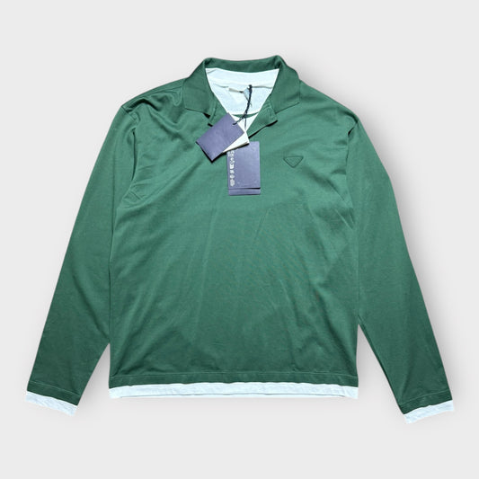PRADA  - Long-sleeved Cotton Polo