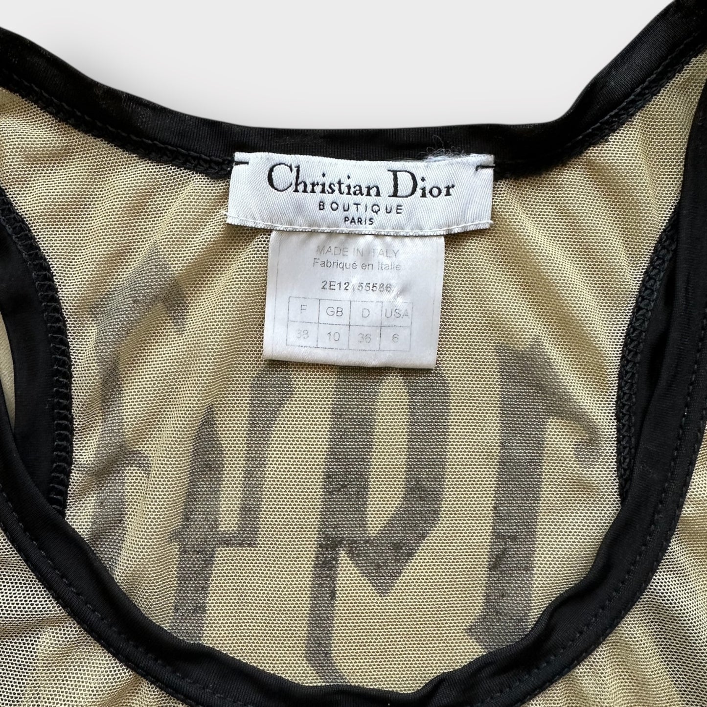CHRISTIAN DIOR - 2002 Gothic Mesh Tank