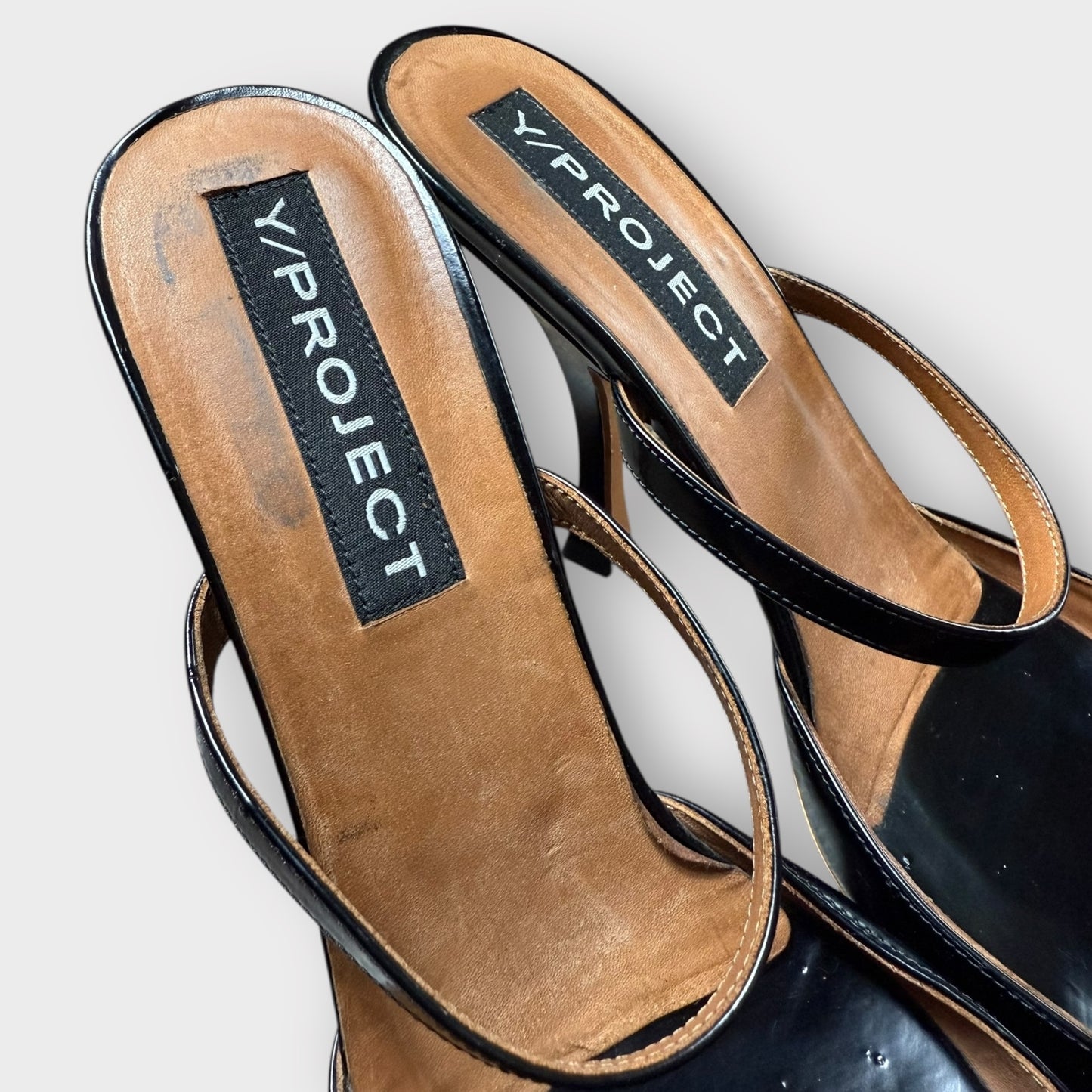 Y/PROJECT- Patent Leather "Stephanie" Mules