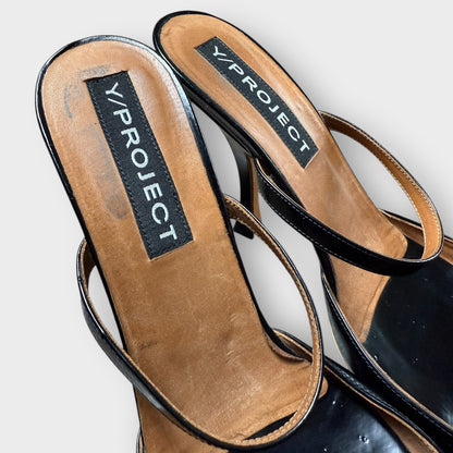 Y/PROJECT- Patent Leather "Stephanie" Mules