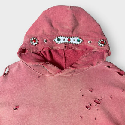 KAPITAL - SS25 Thriller Damaged Studded Hoodie