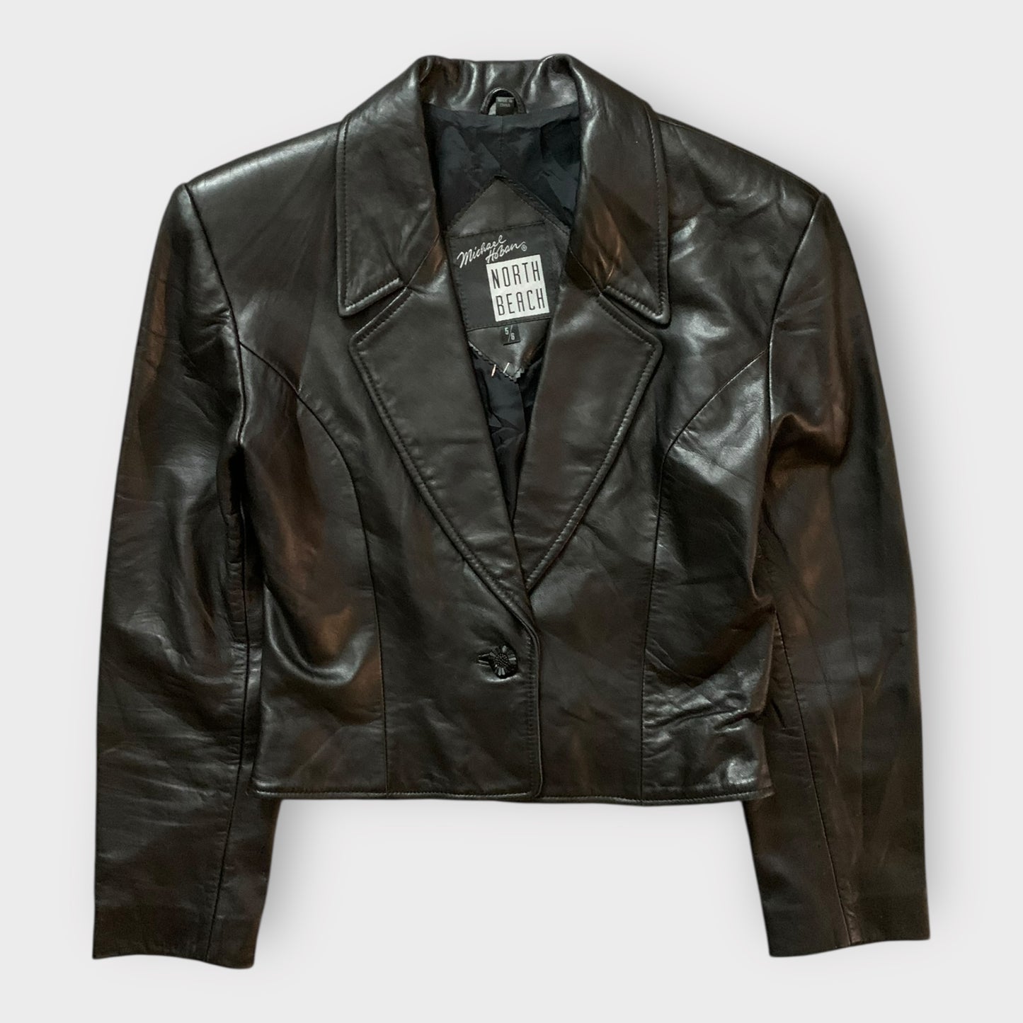 VTG - Michael Hoban North Beach Cropped Leather Jacket