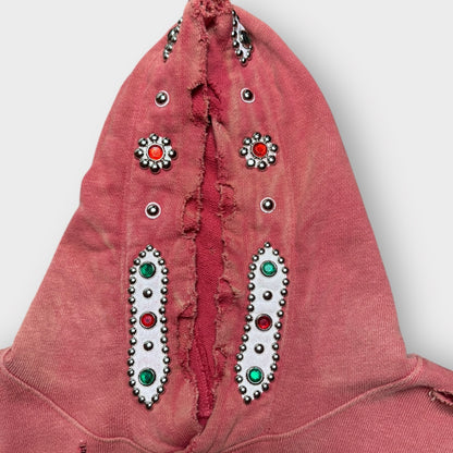 KAPITAL - SS25 Thriller Damaged Studded Hoodie